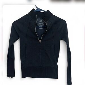 Free People movement Black Zip-Up Top